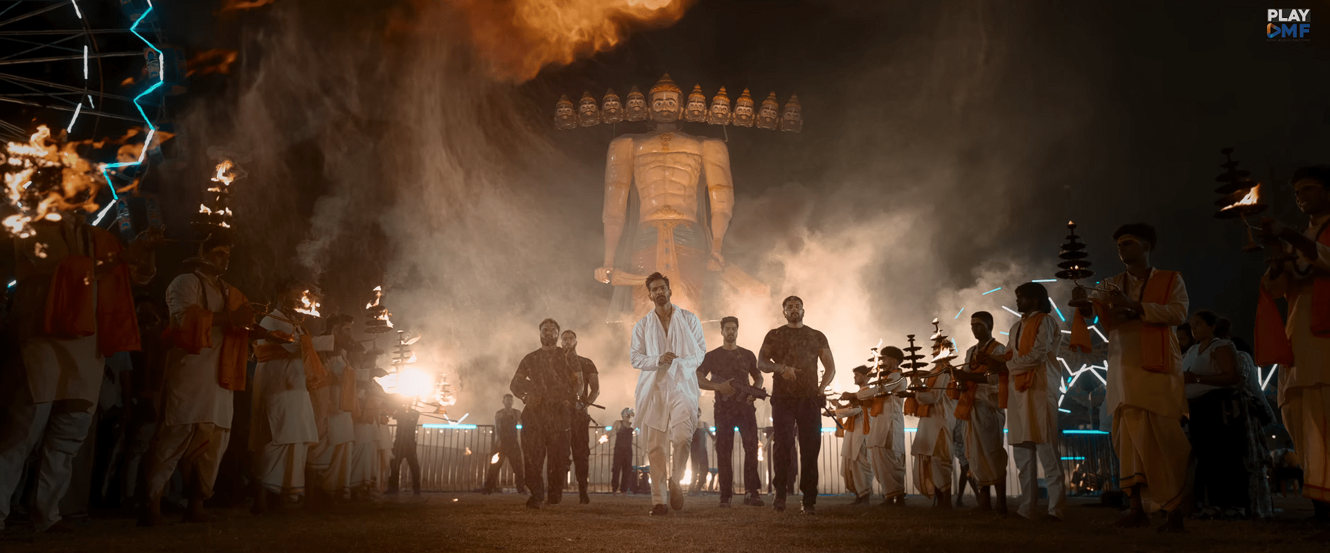 Hero entering in to a festival